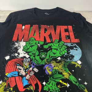 Marvel Comics Graphic T-Shirt Men’s Medium,Retro Comic Book Print, Thor, Hulk…